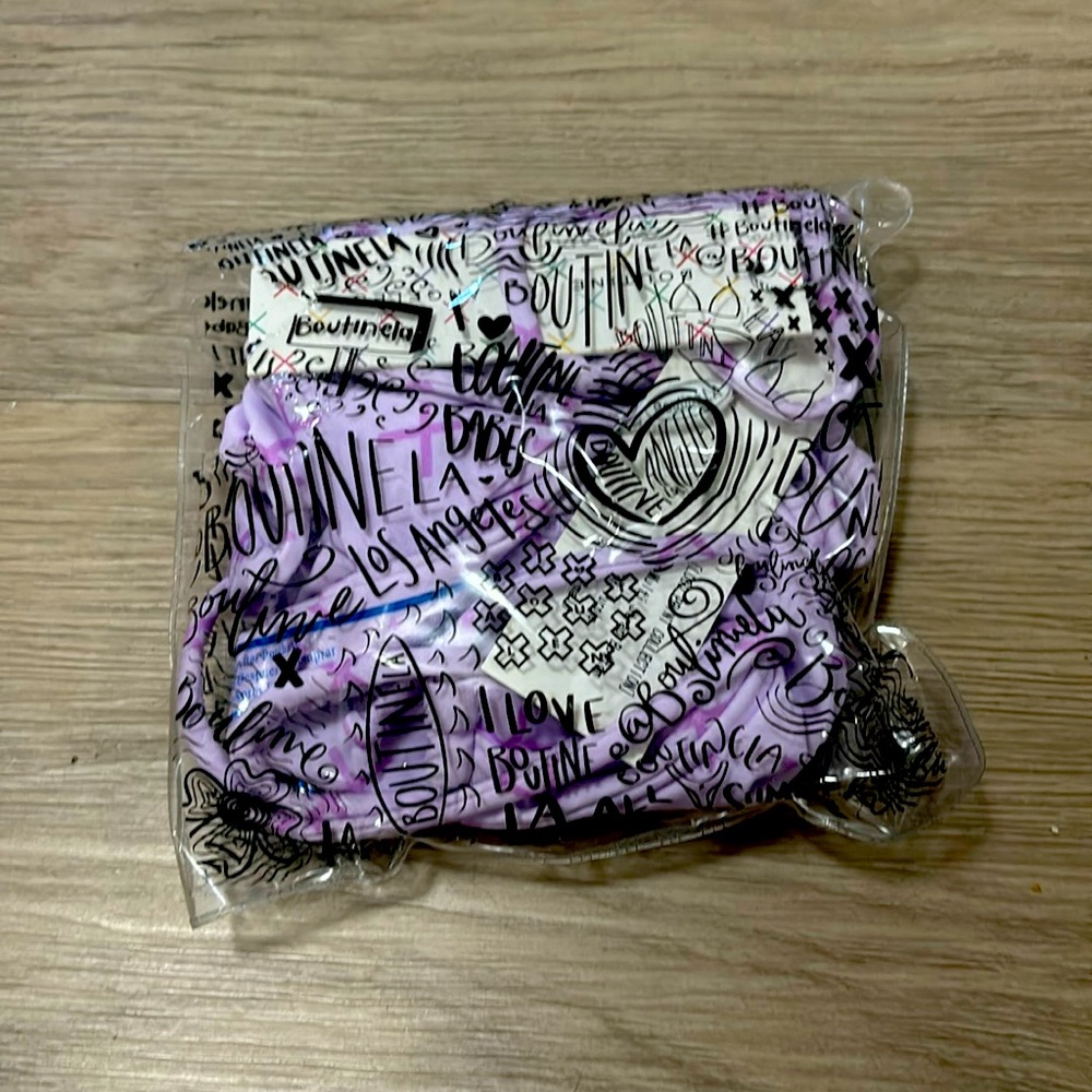 Boutine LA limited addition logo bathing suit in purple
